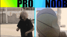 a picture of a person holding a basketball with the words pro noor on the bottom