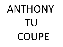 the name anthony is on a white background