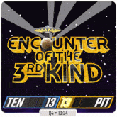 an advertisement for encounter of the 3rd kind shows a flying saucer