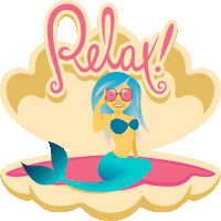 Relax Mermaid Life Sticker