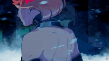 a cartoon of a woman with a bird on her back