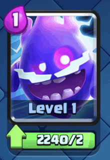 a card with a purple monster on it that says level 1 on it