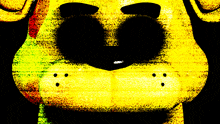 a close up of a cartoon character 's face with a black background