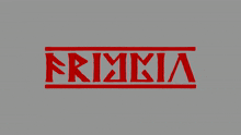 a gray background with red text that says frimmia