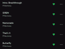 a screenshot of a spotify app shows that the song siren is being queued