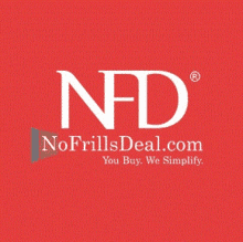 a logo for a company called no frills deal .