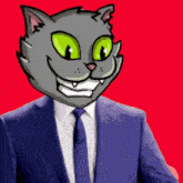 a cartoon cat in a suit and tie
