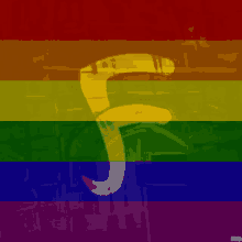 a picture of a rainbow flag with the letter f on it