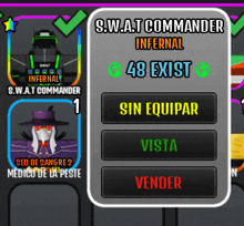 a s.w.a.t. commander infernal has 48 exists