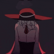 a drawing of a person wearing a red hat and a white shirt