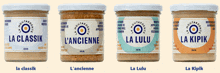 four jars of la classick la lulu la kipik and la lulu