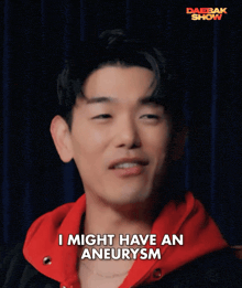 a close up of a man 's face with the words by the end of this episode below him