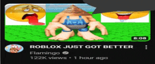 a screenshot of a video that says roblox just got better