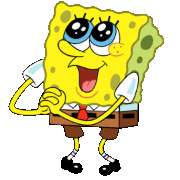 a cartoon drawing of spongebob squarepants giving a thumbs up