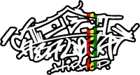 a black and white drawing of graffiti that says ' reggae ' on it