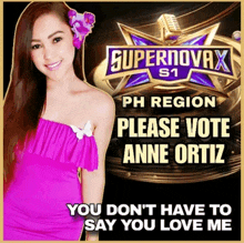 an advertisement for supernovax s1 ph region