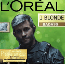 an advertisement for l' oreal superior preference hair dye