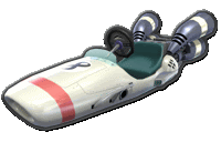 a cartoon drawing of a race car with the number 8 on the side .