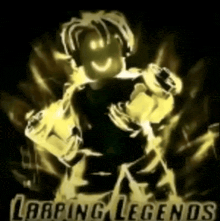 a drawing of a person with a smile on their face and the words larping legends .