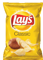 a bag of lays classic potato chips is shown