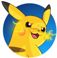 a pikachu with a lightning bolt coming out of its mouth