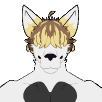 a drawing of a furry fox with a heart on its chest