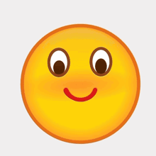 a cartoon drawing of a smiley face with big eyes and a red mouth