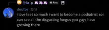 a screenshot of a discord conversation between doctor and rat