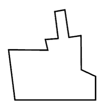 a black and white drawing of a middle finger pointing upwards .