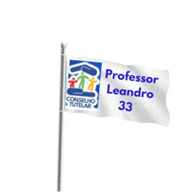 a white flag that says professor leandro 33