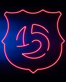 a neon sign with the number 15 in the center