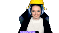 a woman sitting in a chair with a twitch.tv/fiamma watermark