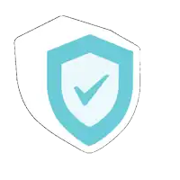 a blue shield with a check mark in the middle