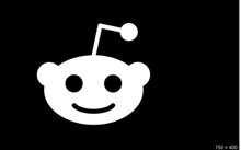 a black background with a white reddit logo