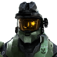 a close up of a halo soldier 's face