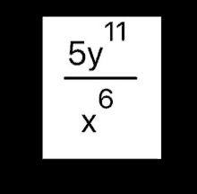 a black and white image of a mathematical equation with the numbers 5y 6 x .