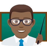 a man wearing glasses and a tie is holding a pointer in front of a chalkboard