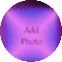 a purple and blue circle with the words add photo written on it