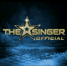 a poster for the singer official with a star