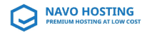 a navo hosting logo with a blue check mark