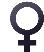 a female symbol with a circle and a cross in it