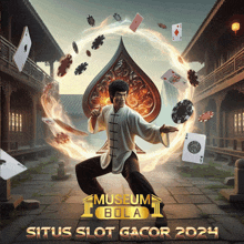 a poster for museum bola situs slot gacor 2024 with bruce lee