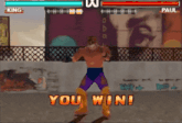 a video game that says you win on the bottom right