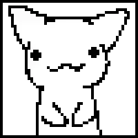 a pixel art drawing of a purple heart with a black frame around it