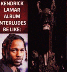 a picture of kendrick lamar and a picture of a monster