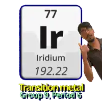 a man giving a thumbs up in front of a sign that says 77 iridium 192.22