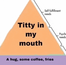 a pyramid with the words titty in my mouth written on it