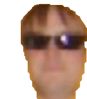 a blurry image of a man wearing sunglasses