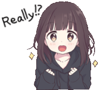 a pixel art of a girl with the words really written below her