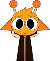 a cartoon character with a sad look on his face and big eyes